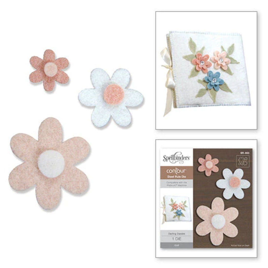 Darling Daisies Contour Steel Die / Troquel de Flores para Materiales Gruesos y Delgados Dados de Corte / Suajes / Troqueles Spellbinders