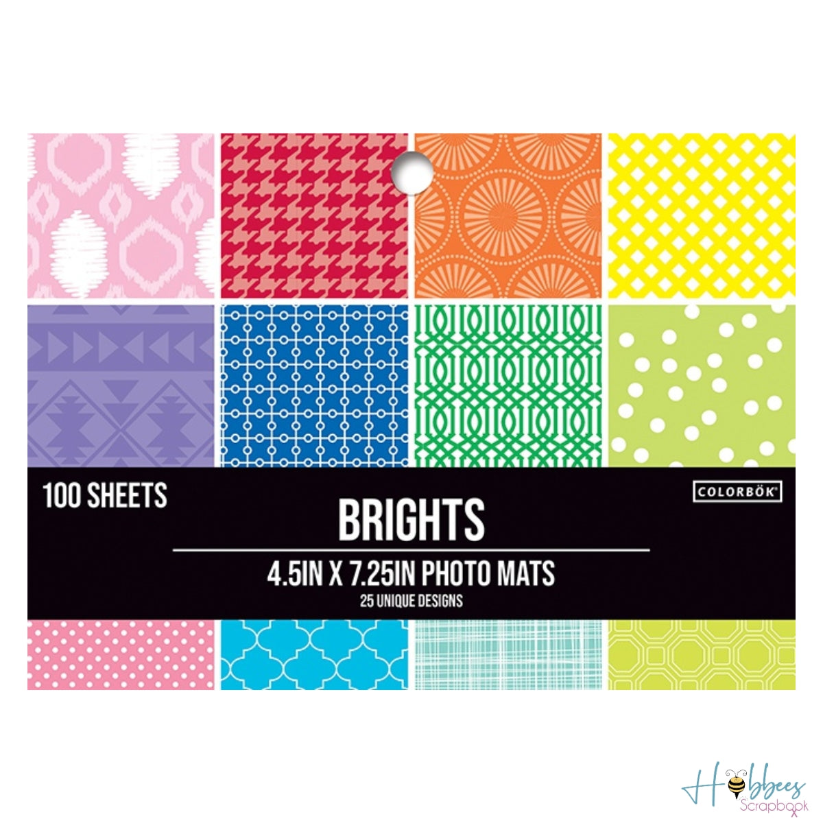 Colorbok Photo Mats Brights / Block de Papel Decorativos 4&quot; Papel Colorbok