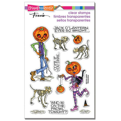 Pumpkin People Perfectly Clear Stamp Set / Sellos de Halloween Sellos Stampendous