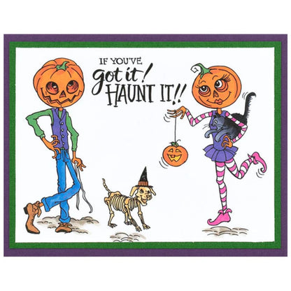 Pumpkin People Perfectly Clear Stamp Set / Sellos de Halloween Sellos Stampendous