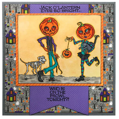 Pumpkin People Perfectly Clear Stamp Set / Sellos de Halloween Sellos Stampendous