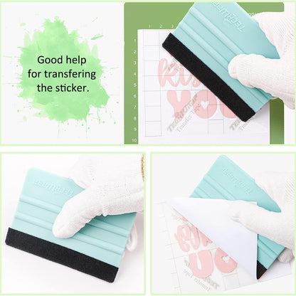 Mini Squeegee 2 PCS / Mini Espatulas Para Pegar Vinil Color Menta Herramientas Teckwrap