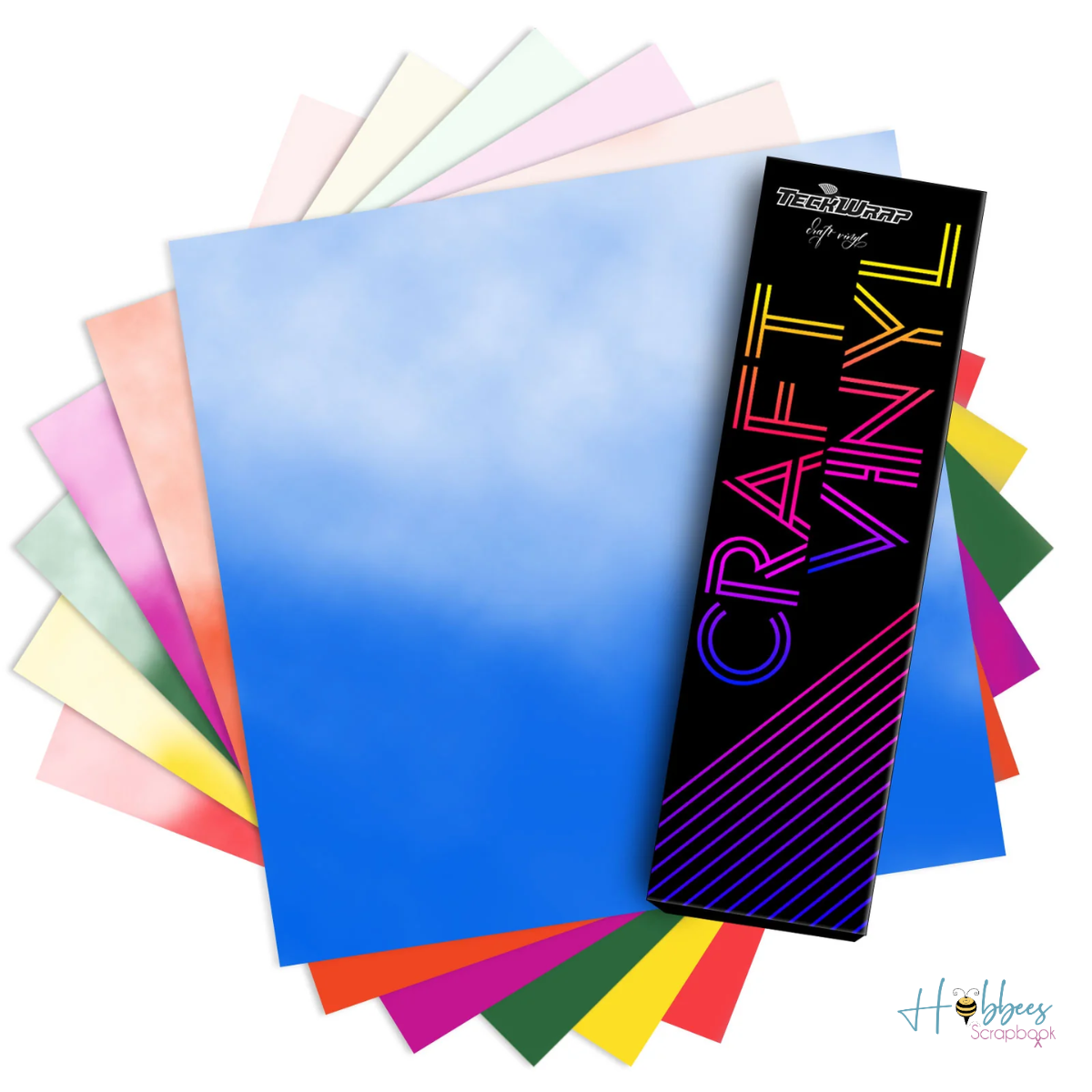 Clear Cold Color Changing Vinyl Sheets Pack / 6 Hojas De Vinil Transparente Cambia De Color Con Frío Viniles Teckwrap