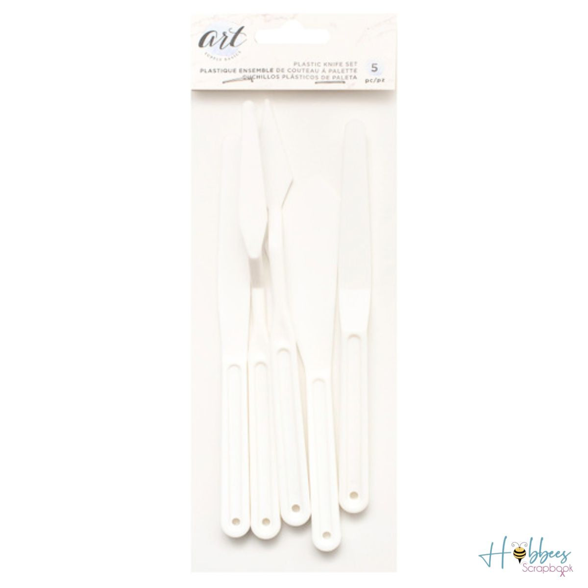 Plastic Knife Set / Set 5 de Espátulas de Plástico Pinceles y Brochas Art Supply Basics