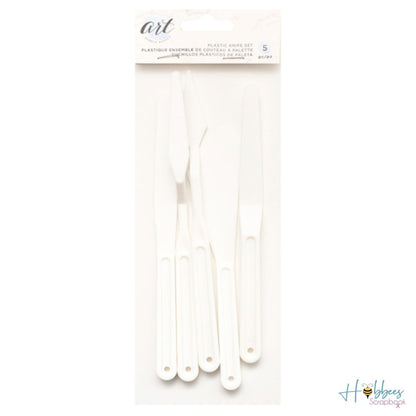 Plastic Knife Set / Set 5 de Espátulas de Plástico Pinceles y Brochas Art Supply Basics