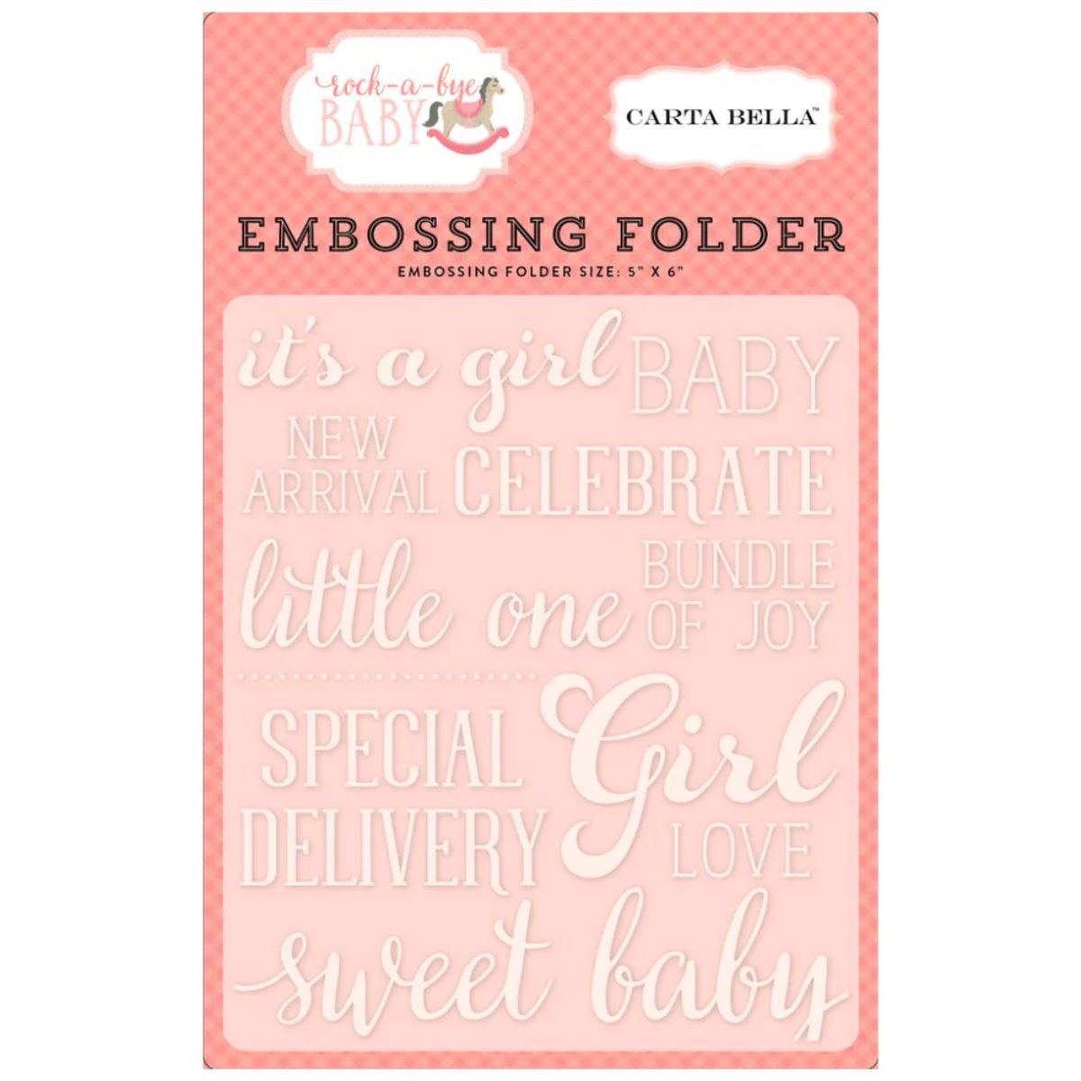 Sweet Baby Girl Embossing Folder / Folder de Grabado Dulce Niña Folders de Grabado Carta Bella