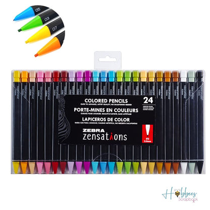 Colored Mechanical Pencils 24 pz / Lapiceros de Colores Colores y Plumones Zebra Pen