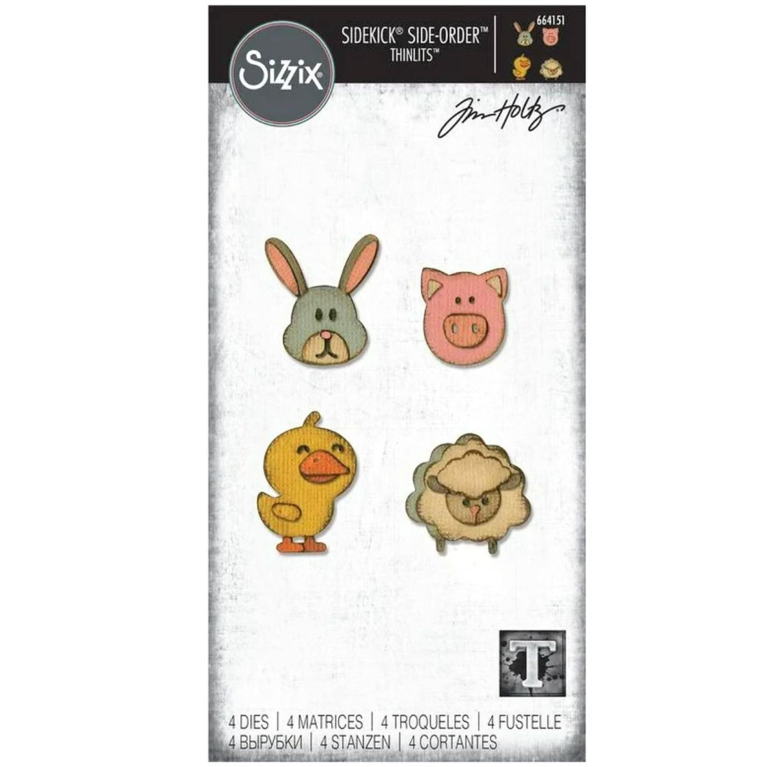 Tim Holtz Sidekick Critters Dies / Suajes de Animales Sidekick Dados de Corte / Suajes / Troqueles Sizzix