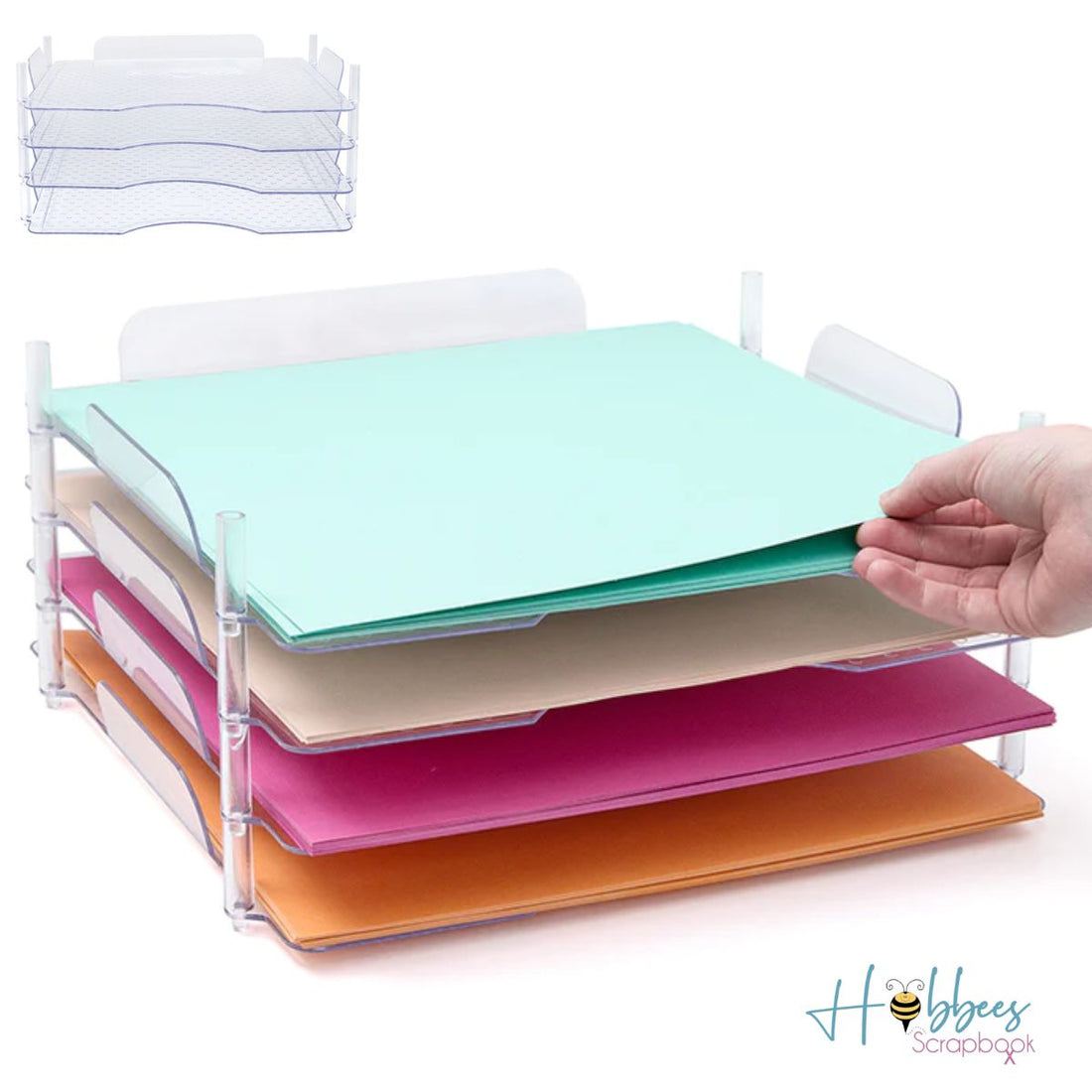 Stackable Acrylic Paper Trays / Bandejas de Papel Acrílico Apilables Almacenamiento y Organización We R Memory Keepers