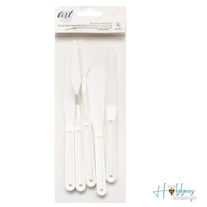 Plastic Knife Set / Set 5 de Espátulas de Plástico Pinceles y Brochas Art Supply Basics