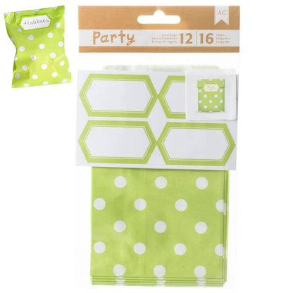 Party Bags &amp; Labels Green / Bolsas y Etiquetas para Regalar Bolsas American Crafts