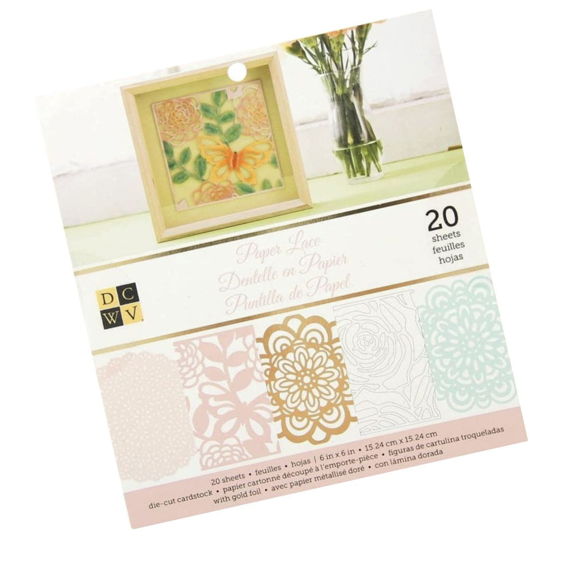 Die Cut Lace Paper Pad / Block de Cartulina con Cortes Láser Papel DCWV