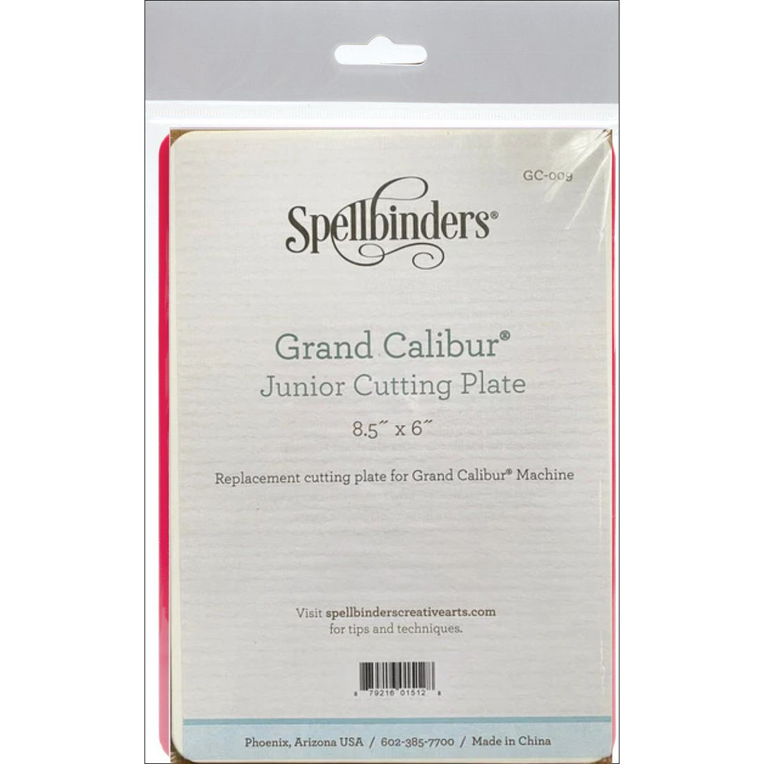 Grand Calibur Junior Raspberry Spacer Plate 8.5&quot; x 6&quot; / Placa para Troqueladora Accesorios para Suajadoras Spellbinders