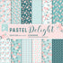 Pastel Delight Cardstock Pack 12" / Paquete de 12 Hojas de Cartulina Delicia Pastel Papel Little Birdie