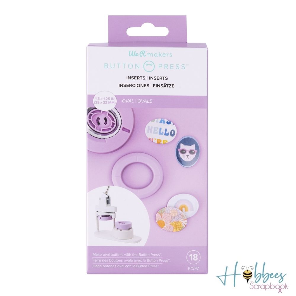 Button Press Inserts Small Oval / Inserto de Ovalo Chico Button Press Accesorios para Suajadoras We R Memory Keepers