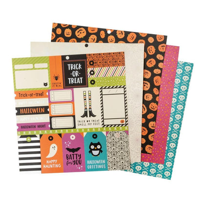 Happy Halloween 12pulg Paper Pad / Block Cartulina Doble Cara Halloween Papel American Crafts