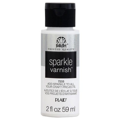 Sparkle Varnish / Barniz Brillante Medios Mixtos y Pastas Texturizadoras Folk Art