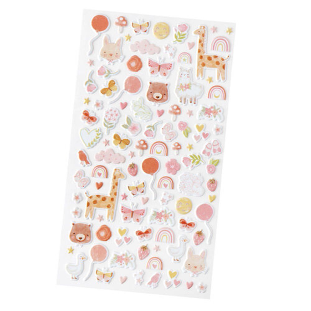 Hello Little Girl Puffy Stickers / Estampas en 3D Decorativas Stickers American Crafts