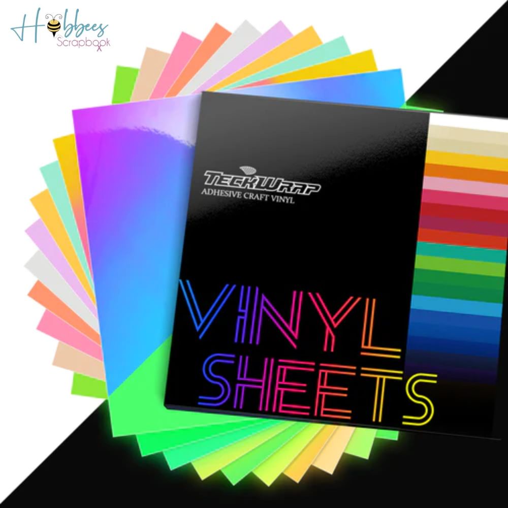 Glow In The Dark Vinyl Sheets Pack / 10 Hojas De Vinil Que Brillan En La Oscuridad Viniles Teckwrap