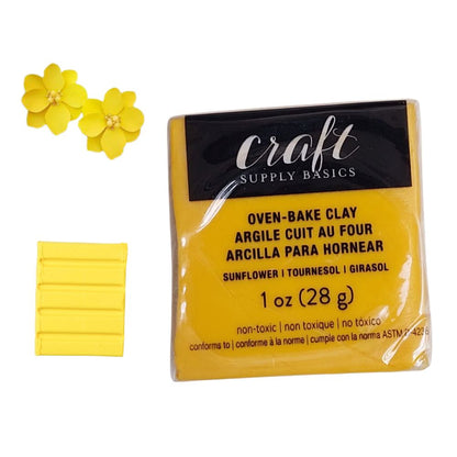 Oven-Bake Clay Sunflower / Arcilla para Hornear Amarillo Modelado Craft Supply Basics