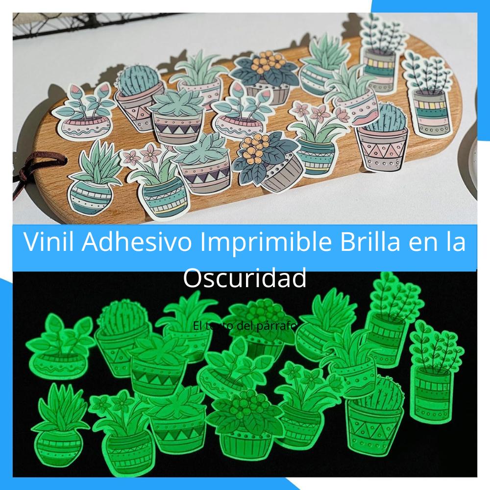 Glow in the Dark Inkjet Printable Sticker Vinyl / Vinil Adhesivo Imprimible Brilla en la Oscuridad Viniles Teckwrap