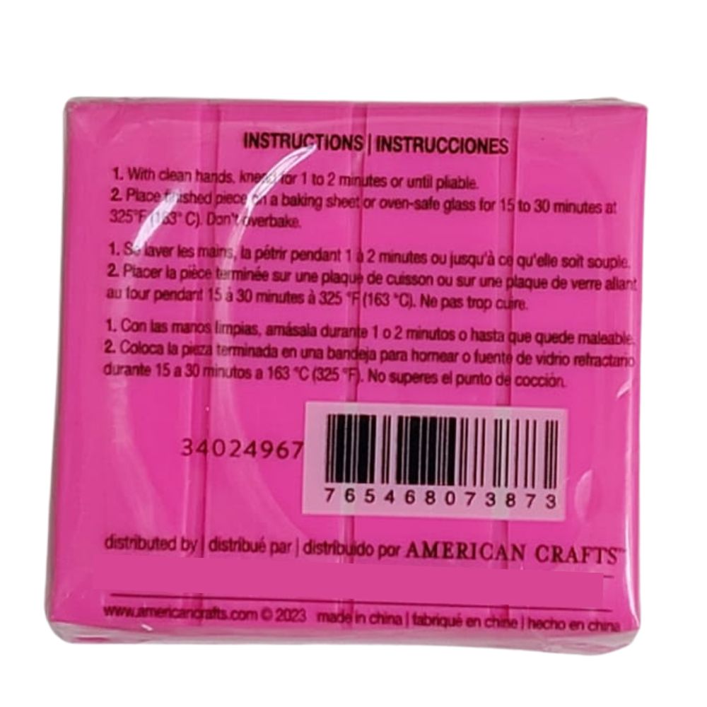 Oven-Bake Clay Pink / Arcilla para Hornear Rosa Modelado Craft Supply Basics