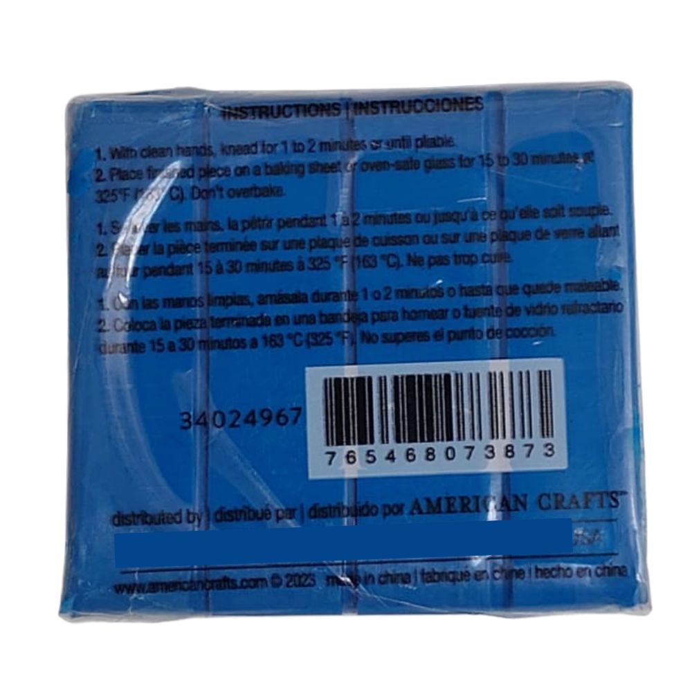 Oven-Bake Clay Blue / Arcilla para Hornear Azúl Modelado Craft Supply Basics