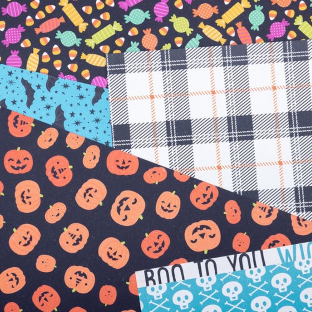 Happy Halloween 12pulg Paper Pad / Block Cartulina Doble Cara Halloween Papel American Crafts