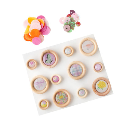 Rainbow Avenue Confetti Button Pack / Paquete de Botones y Confetti Adornos / Embellishments American Crafts