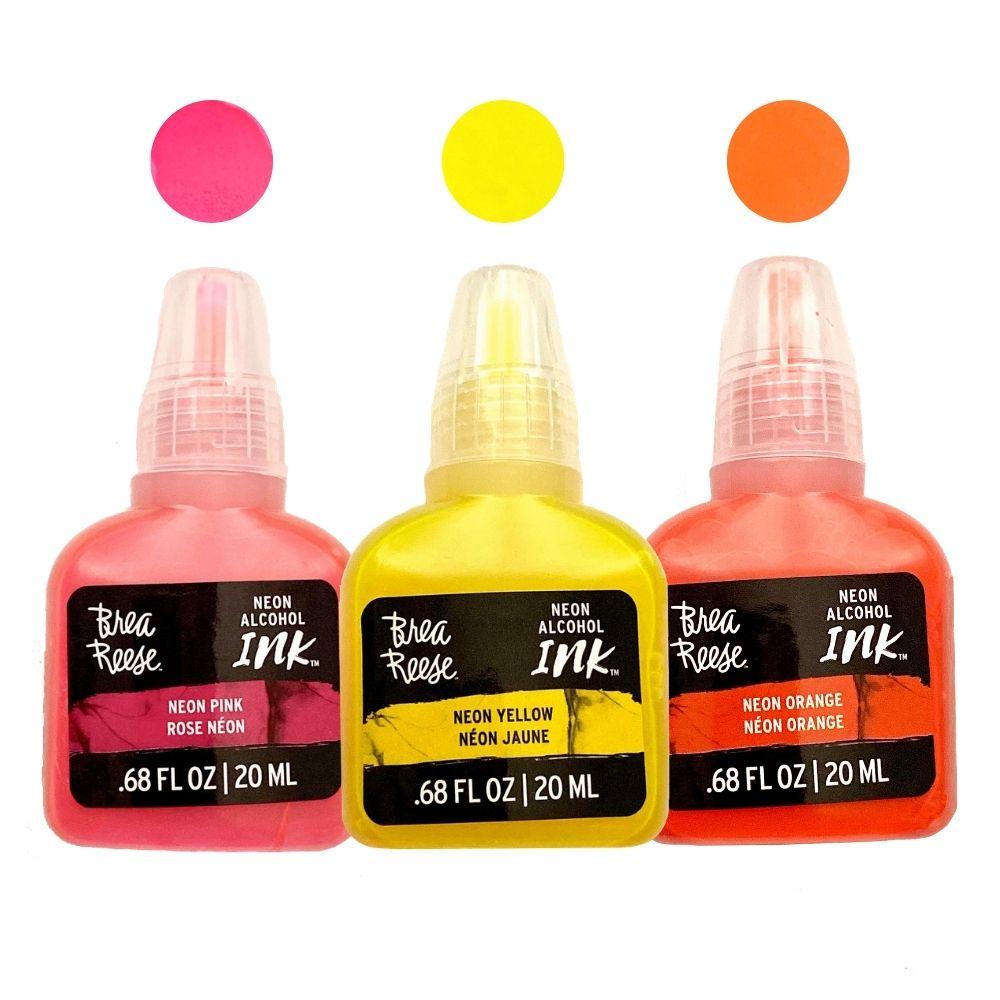 Brea Reese Alcohol Neon Inks 3 Pk / 3 Tintas al Alcohol Tintas al Alcohol Brea Reese