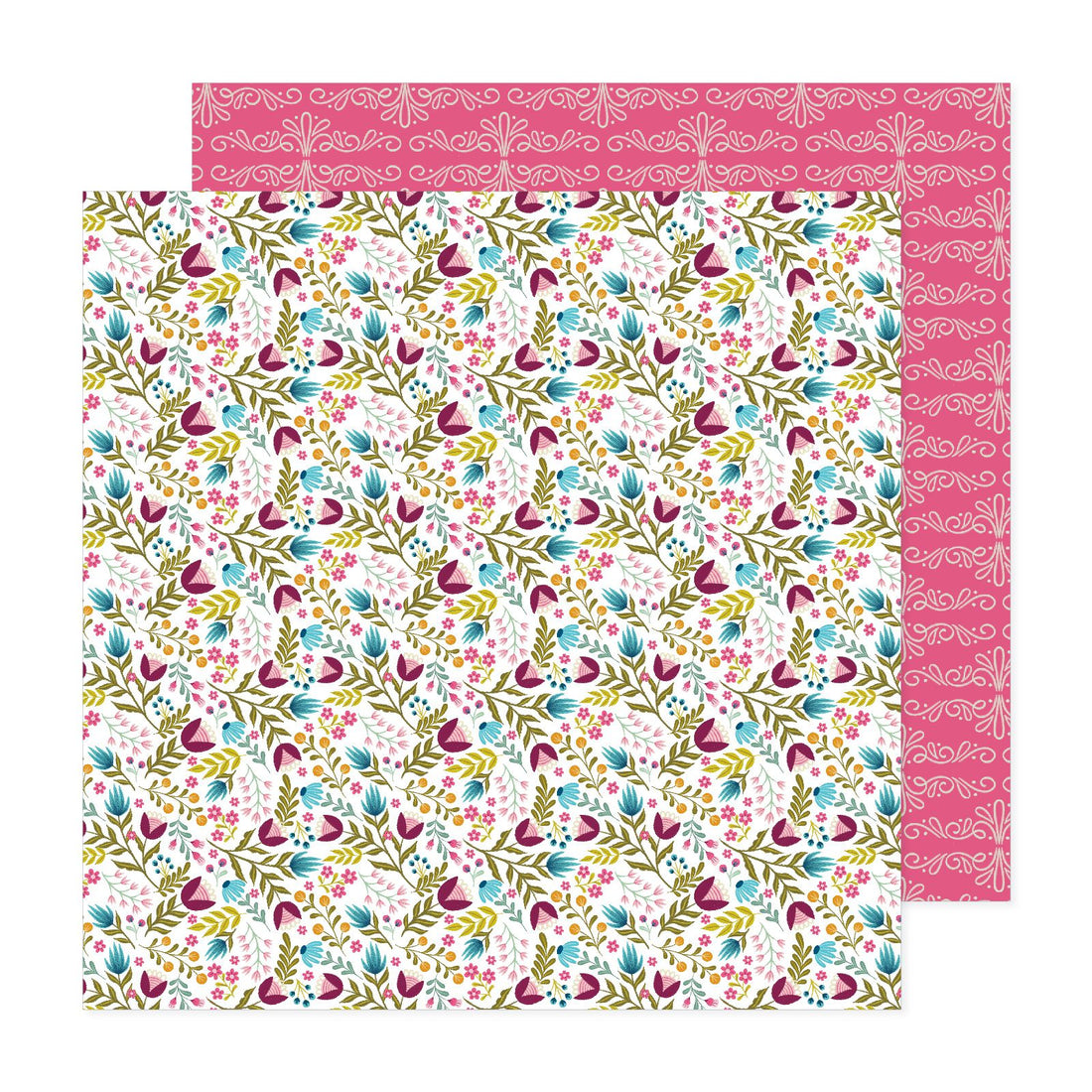 Joyful Notes Paper Sheet / Hoja de Papel Sweet Friend Papel, Hojas Sueltas Pink Paislee