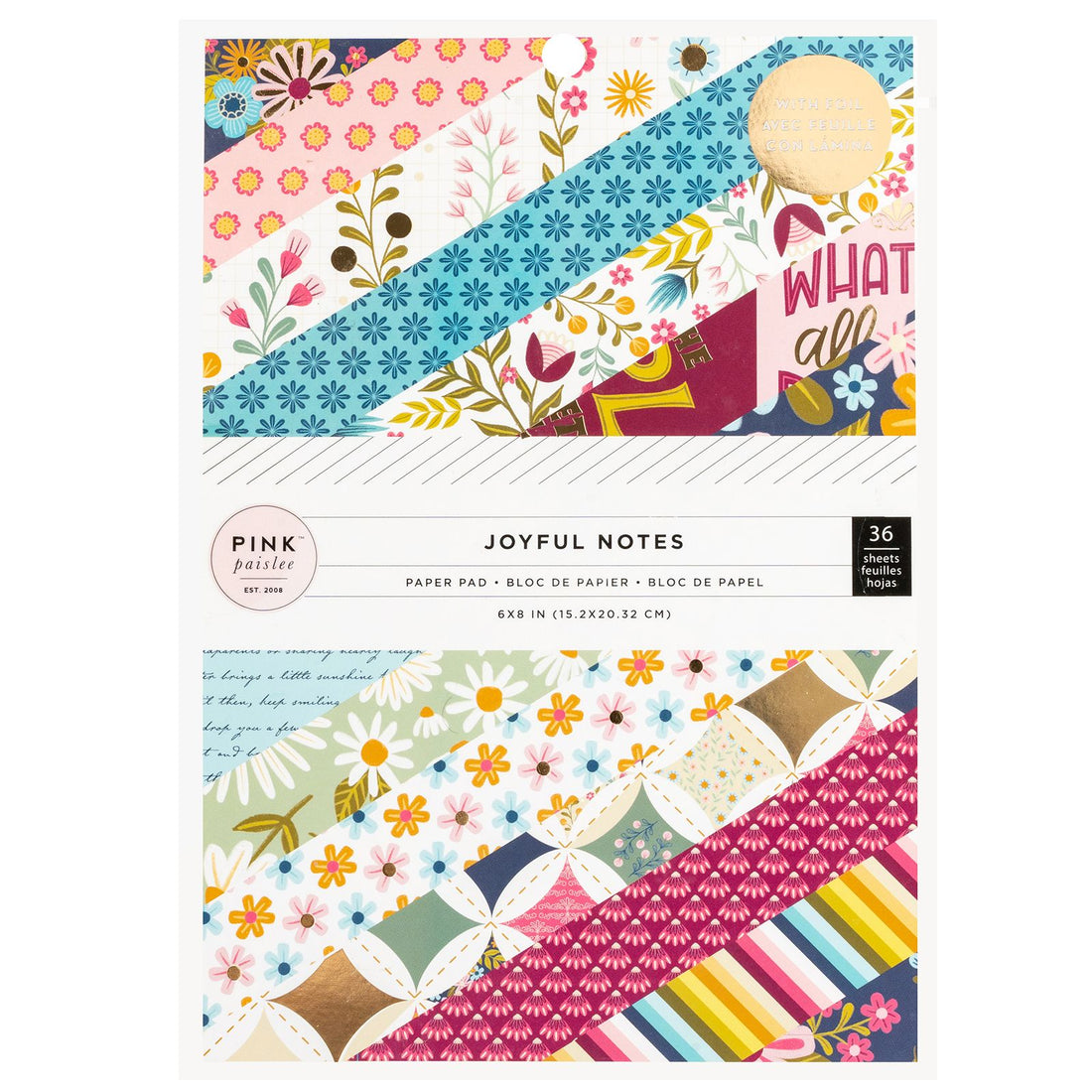 Joyful Notes Paper Pad 6&quot; / Block Papel Notas de Alegría Papel American Crafts