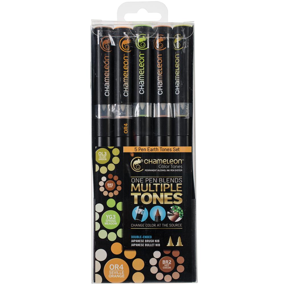 Chameleon Color Tones Markers 5 Pc Earth Tones / Marcadores Camaleon Tierras Marcadores &amp; Plumones Chameleon