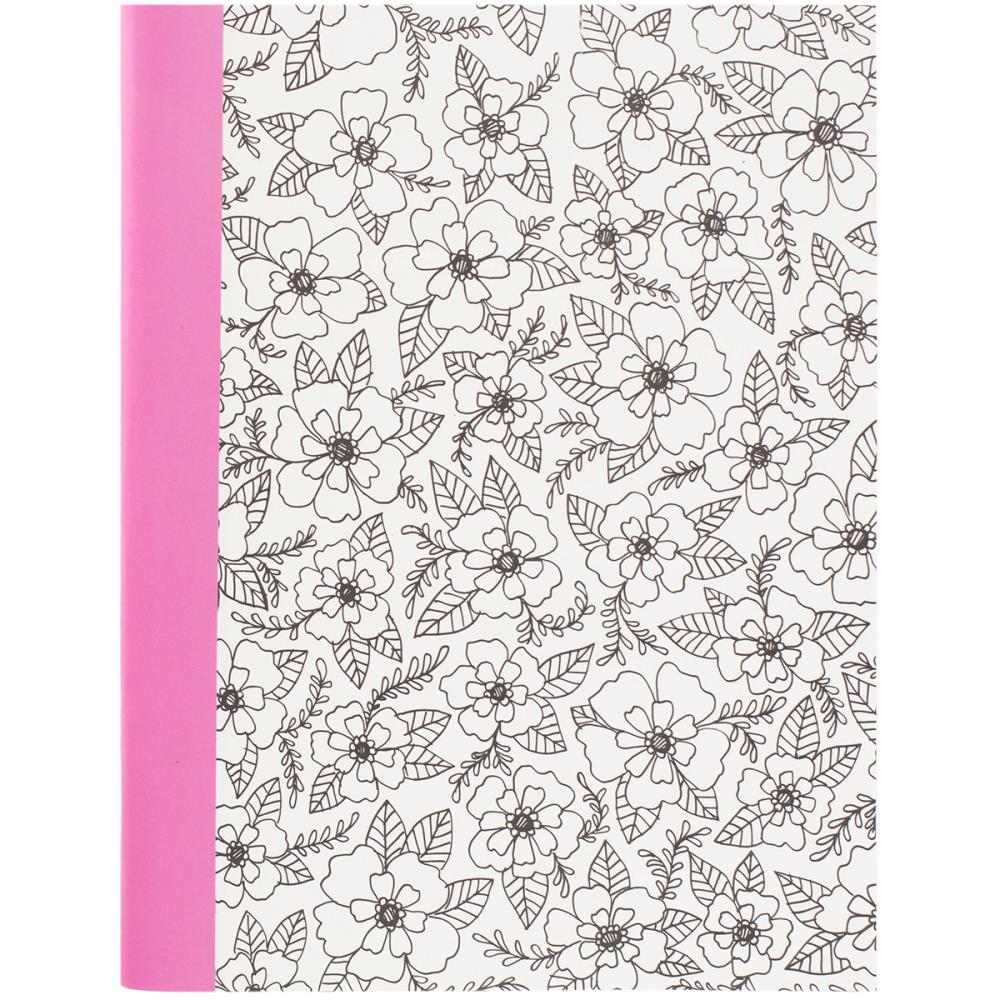 Adult Coloring Notebook Floral / Libreta de Notas Rayada Personalizable Agendas y Journals American Crafts