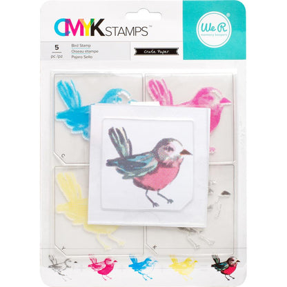 CMYK Bird Stamps / Sellos de Polímero para usarse en Capas Sellos We R Memory Keepers