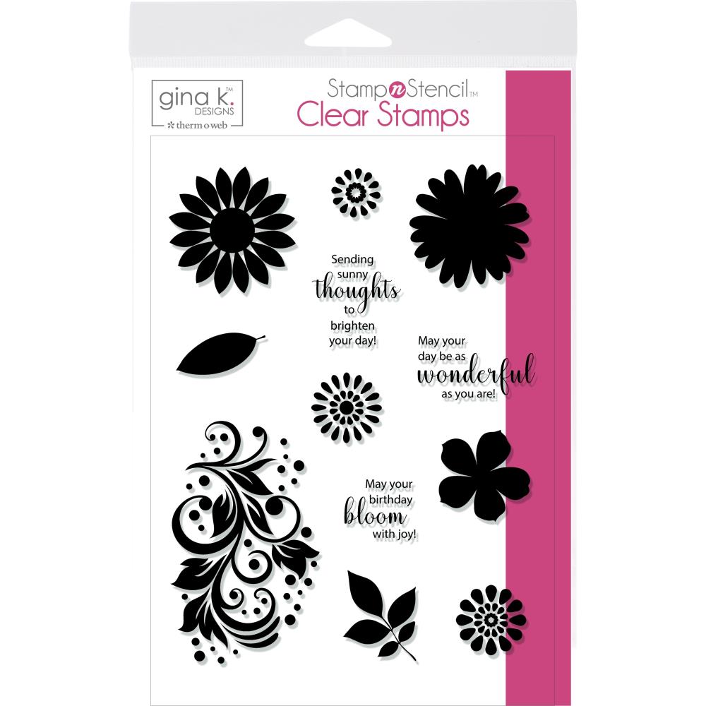 Gina K Designs Stamp Set Crazy Daisy / Sellos Margaritas Sellos Gina K Designs