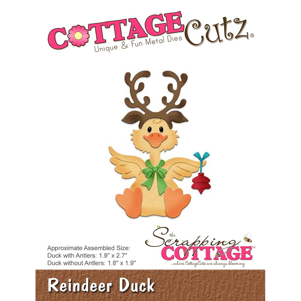 Reindeer Duck Die /  Suaje de Patito Disfrazado de Reno Dados de Corte / Suajes / Troqueles Cottage Cutz