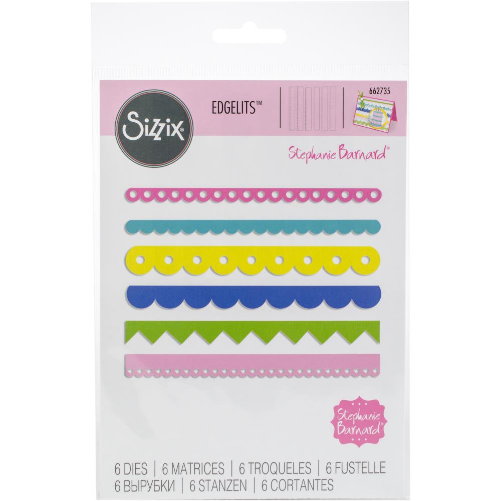 Scallops &amp; Zigzags Dies / Suajes de Bordes Esclopados y Zig Zag Descontinuado Sizzix