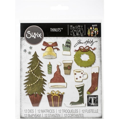 Thinlits Die Set Festive Things / Suajes de Navidad Dados de Corte / Suajes / Troqueles Sizzix