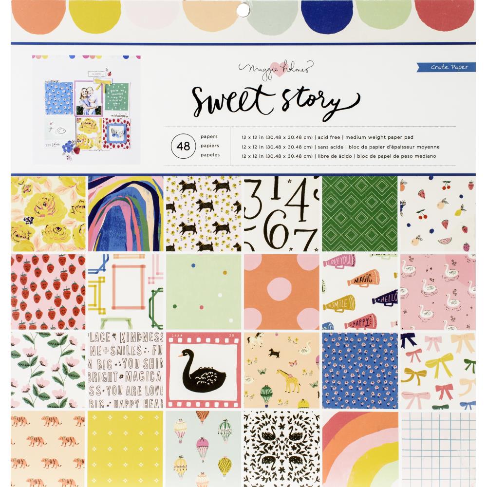 Sweet Story Paper Pad 12&quot; / Block de Papel Decorado Papel Pink Paislee