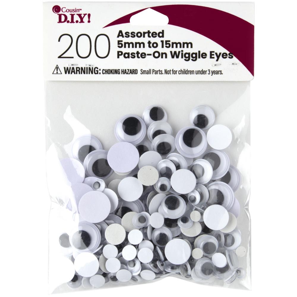 Paste-On Wiggle Eyes Pack / Paquete Ojitos Móviles Adornos / Embellishments Cousin