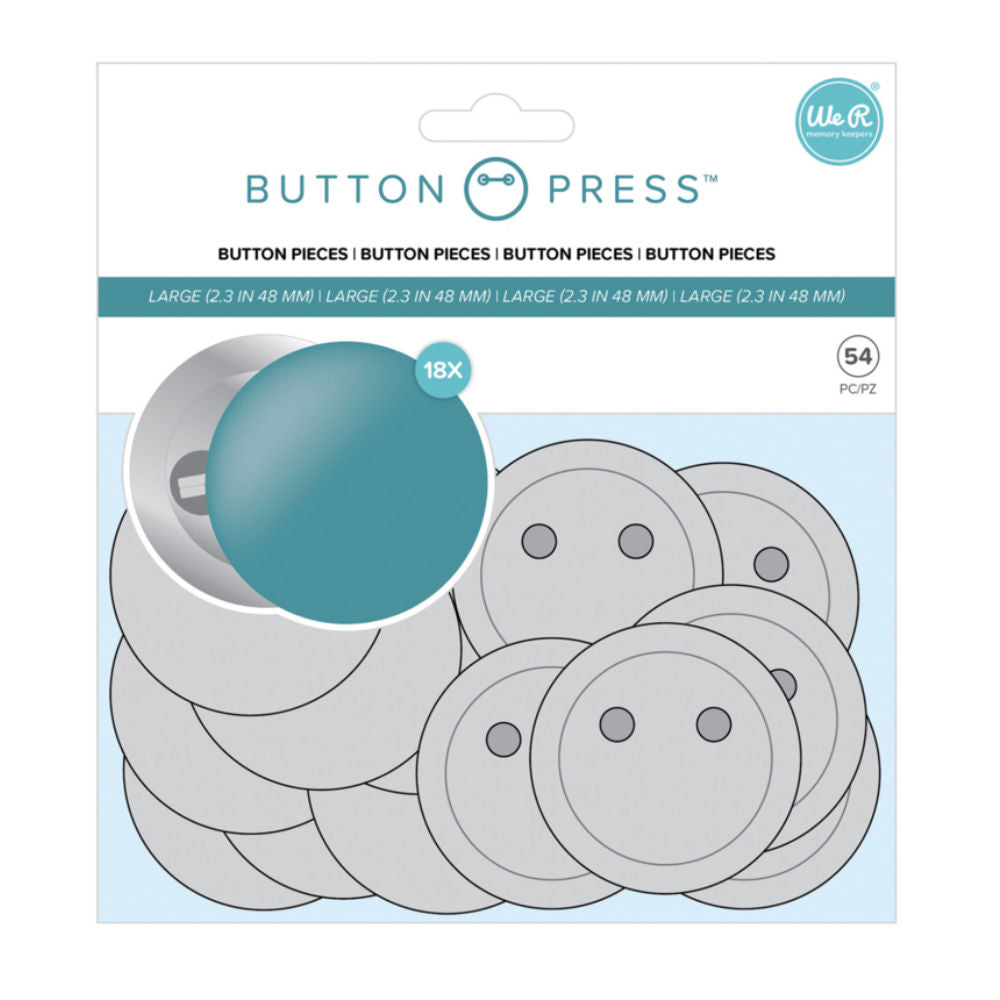 Button Press Large Pins Refill  / 18 Botones Grandes Personalizables Accesorios We R Memory Keepers