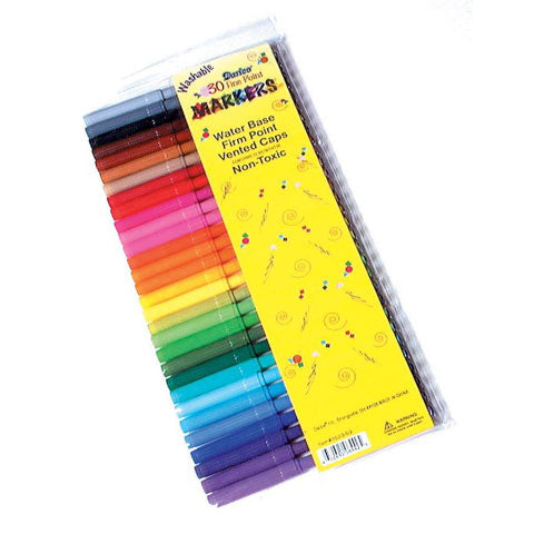 Fine Point Washable Markers / Plumones Punta Fina Lavables Marcadores &amp; Plumones Darice