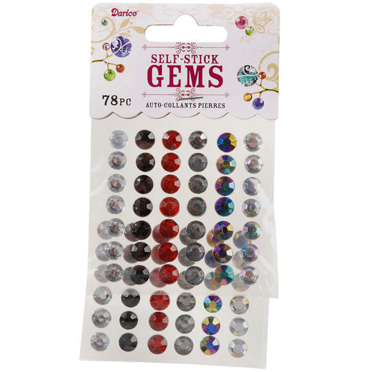 Self-Stick Gems  / Piedras con Autoadhesivo (78 piezas) Adornos / Embellishments Darice