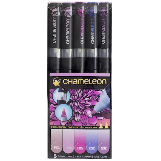 Chameleon Color Tones Markers 5 Pc Floral Tones / Marcadores Camaleon Florales Marcadores &amp; Plumones Chameleon