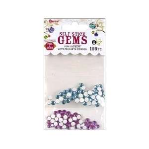 Peel and Stick Gems / Gemas Autoadheribles Azul y Lila Adornos / Embellishments Darice