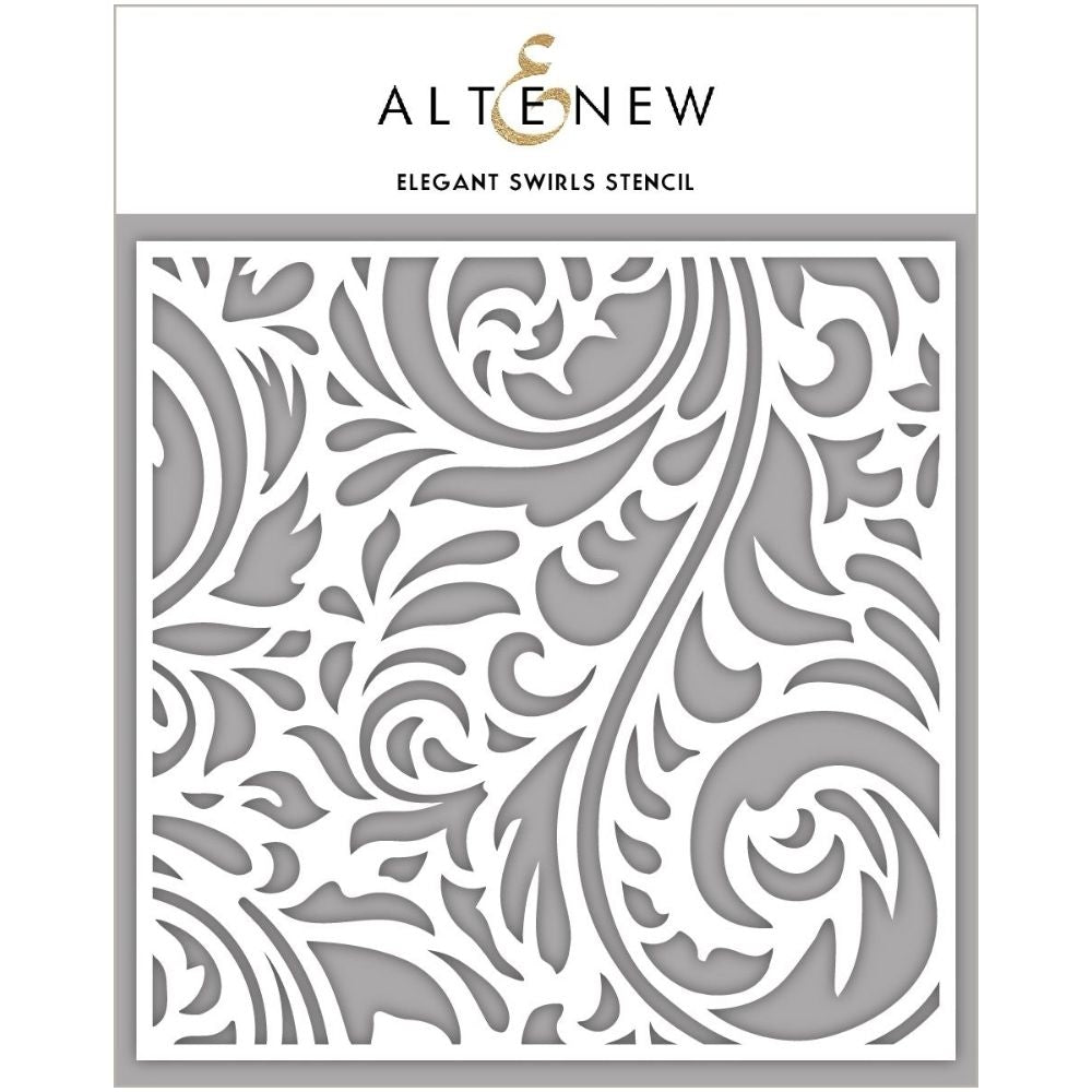 Elegant Swirls Stencil / Esténcil Garigoleado Elegante Descontinuado Altenew