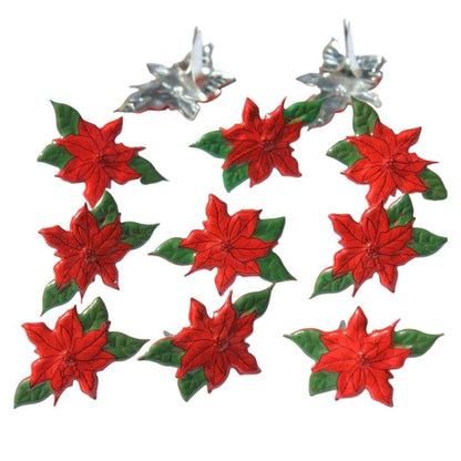 Poinsettia Brads / Sujetadores Nochebuenas Adornos / Embellishments Eyelet Outlet