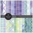 Madras Plaid Blue & Violet 6" / Block de Cartulina Tartán Azul y Violeta Papel Memory Box