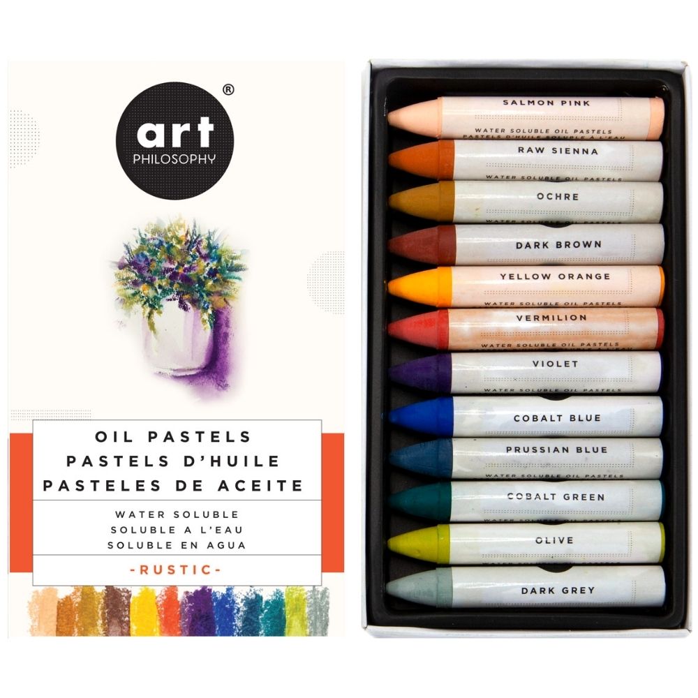 Set Pinturas Pastel En Aceite 12 Colores